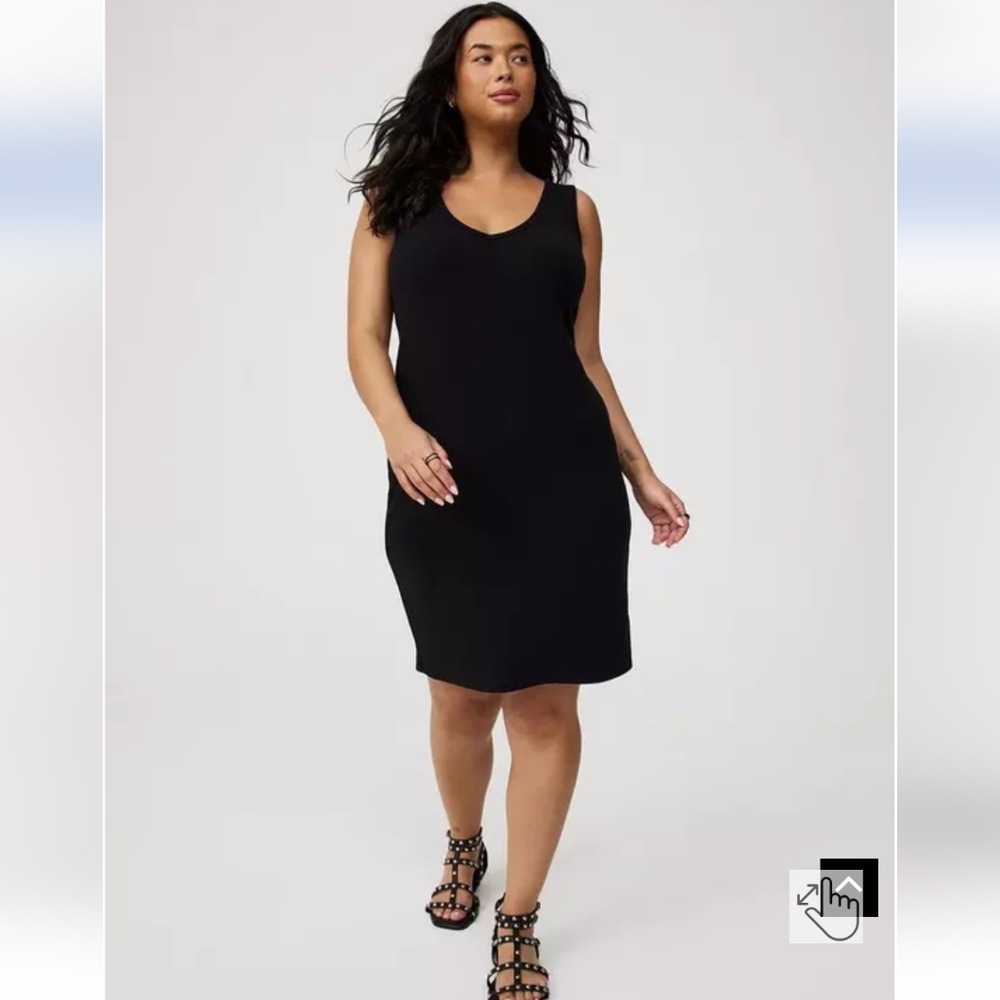 NWT Black Sleeveless Ribbed Dress